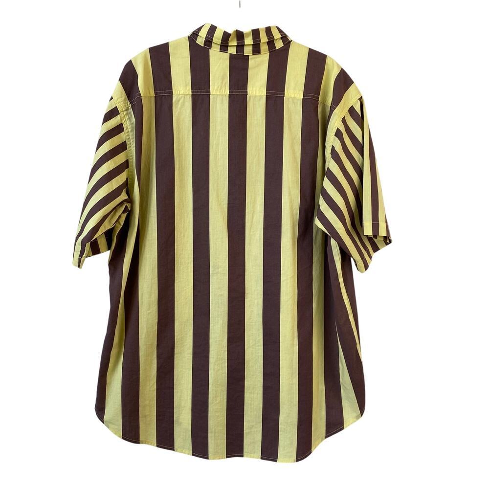 Levi's Skateboarding Retro Striped Shirt Men M Yellow Short Sleeve Button Up NWT - Picture 2 of 8